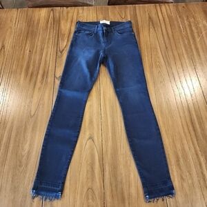 current elliott the stilleto ankle crop pants mid rise blue jeans size 25